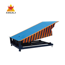 NIULI warehouse loading equipment 8ton, 10ton capacity stationary electric hydraulic dock leveller for cargo truck